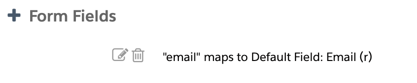 Screenshot of Form Field Configuration in Pardot
